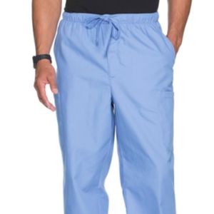 New Unisex Drawstring Scrub Pants Ciel Blue - 3X